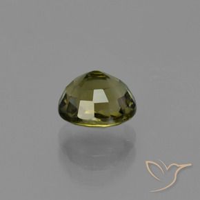 Tormalina Verde marroncino naturale da 1.09 ct, Ovale, VS