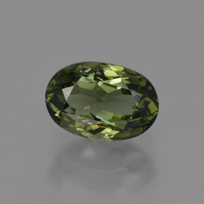 Tormalina verde scuro naturale da 1,14 ct, taglio ovale, VVS-VS