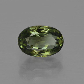 Tormalina verde scuro naturale da 1,14 ct, taglio ovale, VVS-VS