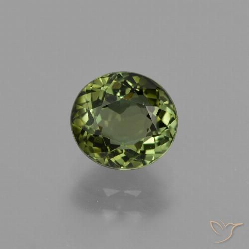 1.26ct Naturale Verde scuro Tormalina, Ovale, VVS-VS