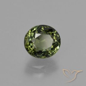 Tormalina Verde scuro naturale da 1.26 ct, Ovale, VVS-VS
