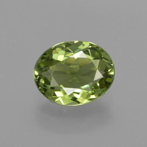 Tormalina Verde medio naturale da 1.07 ct, Taglio ovale, VVS