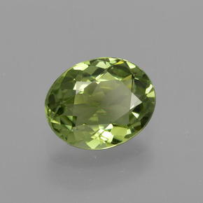 Tormalina Verde medio naturale da 1.07 ct, Taglio ovale, VVS