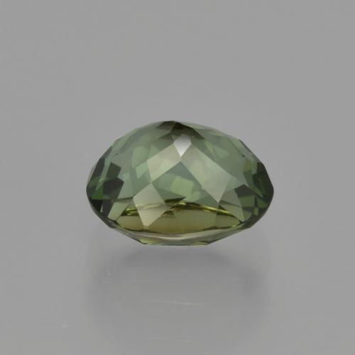 Tormalina verde marroncino naturale da 1,29 ct, taglio ovale, VVS
