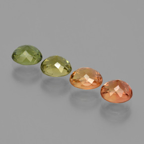 Gemme di tormalina multicolore naturale da 2,54 ct, taglio ovale, VVS-VS