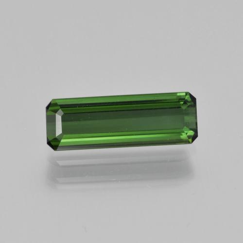Tormalina verde terroso naturale da 1,58 ct, taglio smeraldo, VVS-VS