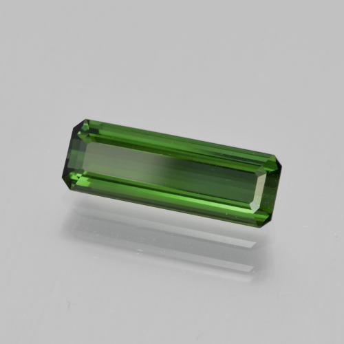 Tormalina verde terroso naturale da 1,58 ct, taglio smeraldo, VVS-VS