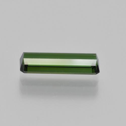 Tormalina verde terroso naturale da 1,58 ct, taglio smeraldo, VVS-VS