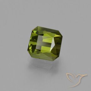 Tormalina Verde medio naturale da 1.47 ct, Ottagonale / Taglio smeraldo, VS