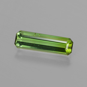 Tormalina verde vivo naturale da 1,13 ct, taglio smeraldo, VS