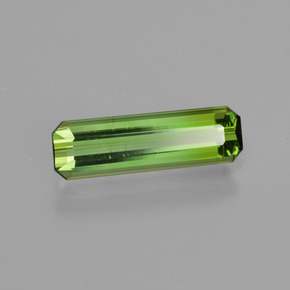 Tormalina verde vivo naturale da 1,13 ct, taglio smeraldo, VS