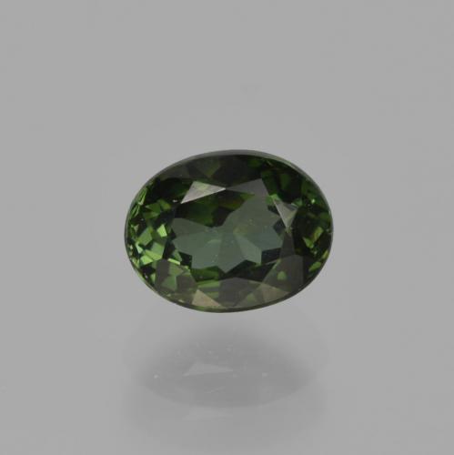 Tormalina Verde scuro naturale da 0.87 ct, Taglio ovale, VVS-VS