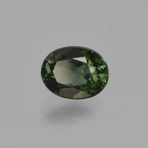 Tormalina Verde scuro naturale da 0.87 ct, Taglio ovale, VVS-VS