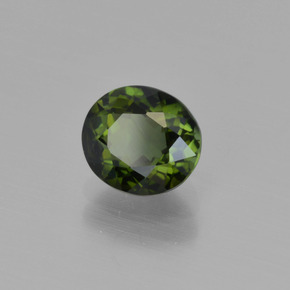Tormalina verde scuro naturale da 1,13 ct, taglio ovale, VVS-VS