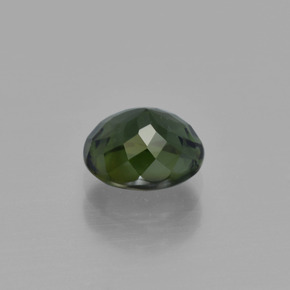 Tormalina verde scuro naturale da 1,13 ct, taglio ovale, VVS-VS