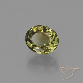 Tormalina Caldo terroso verde naturale da 1.09 ct, Ovale, VVS-VS