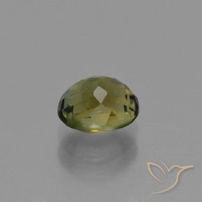 Tormalina Caldo terroso verde naturale da 1.09 ct, Ovale, VVS-VS