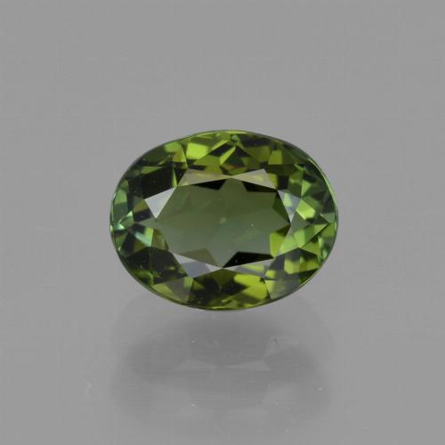 Tormalina Verde scuro naturale da 1.05 ct, Taglio ovale, VVS-VS