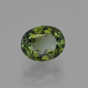 Tormalina Verde scuro naturale da 1.05 ct, Taglio ovale, VVS-VS