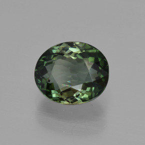 Tormalina naturale verde da 1,31 ct, taglio ovale, VS