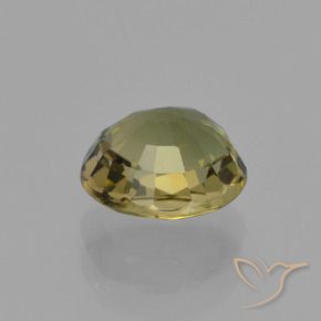 Tormalina Caldo terroso verde naturale da 1.34 ct, Ovale, VVS