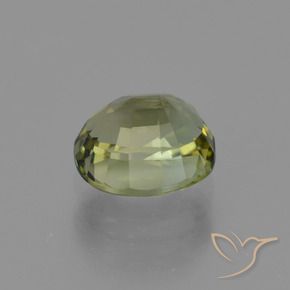 Tormalina Caldo terroso verde naturale da 1.28 ct, Ovale, VVS
