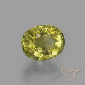 Tormalina Giallo terroso naturale da 1.20 ct, Taglio ovale, VS
