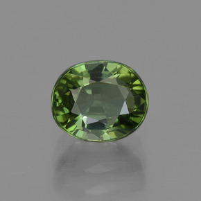 Tormalina Verde giallastro naturale da 1.26 ct, Taglio ovale, VS