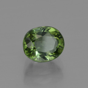 Tormalina Verde giallastro naturale da 1.26 ct, Taglio ovale, VS