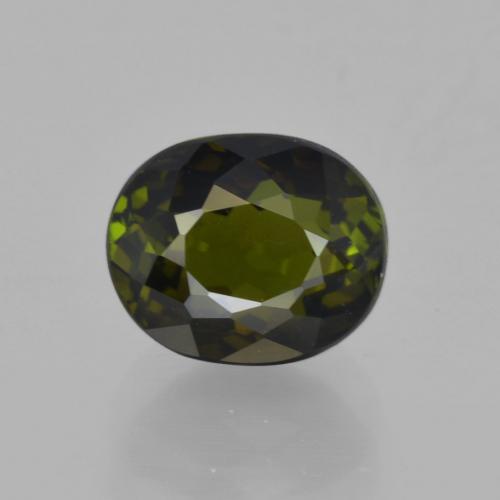 Tormalina naturale verde foresta da 2,03 ct, taglio ovale, VVS