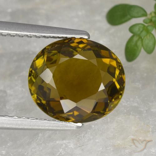 2.72ct Naturale Marrone dorato Tormalina, Ovale, VVS