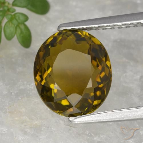 Tormalina Marrone dorato naturale da 2.72 ct, Ovale, VVS