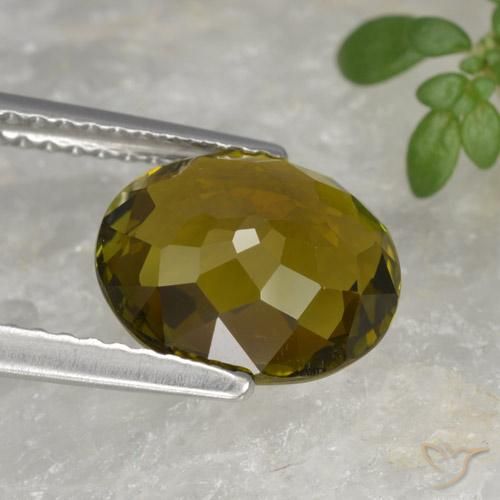 Tormalina Marrone dorato naturale da 2.72 ct, Ovale, VVS