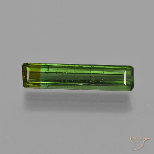 1.52ct Naturale Verde terroso Tormalina, Taglio smeraldo, VS-SI