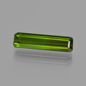 Tormalina verde terroso naturale da 2,15 ct, taglio smeraldo, VVS-VS
