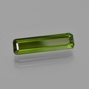 Tormalina verde terroso naturale da 2,15 ct, taglio smeraldo, VVS-VS