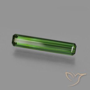 Tormalina Verde scuro naturale da 1.30 ct, Ottagonale / Taglio smeraldo, VS