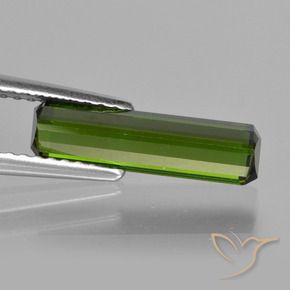 Tormalina Verde scuro naturale da 1.64 ct, Ottagonale / Taglio smeraldo, VS