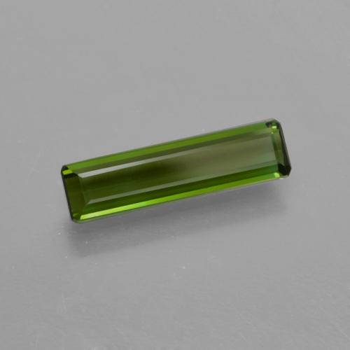 Tormalina verde foresta naturale da 0,75 ct, taglio smeraldo, VVS-VS