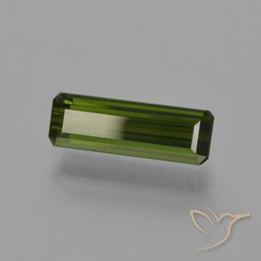 Tormalina Verde scuro naturale da 1.44 ct, Ottagonale / Taglio smeraldo, VS