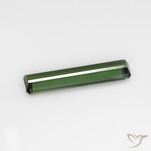 Tormalina Verde medio-scuro naturale da 1.31 ct, Ottagonale / Taglio smeraldo, VVS-VS