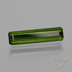 Tormalina Verde scuro naturale da 1.27 ct, Ottagonale / Taglio smeraldo, VS