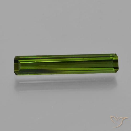 1.25ct Naturale Verde foresta Tormalina, Taglio smeraldo, VS