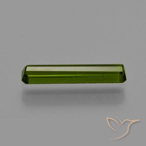 Tormalina Verde medio-scuro naturale da 0.88 ct, Ottagonale / Taglio smeraldo, VVS-VS