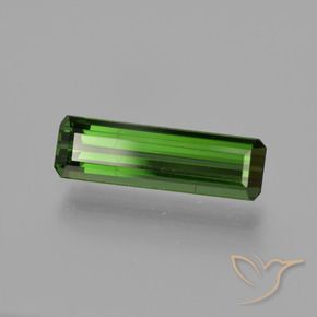 Tormalina Verde scuro naturale da 1.35 ct, Ottagonale / Taglio smeraldo, VVS-VS