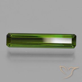 Tormalina Verde terroso naturale da 1.35 ct, Ottagonale / Taglio smeraldo, VVS-VS