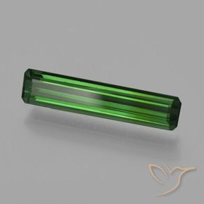Tormalina Verde medio-scuro naturale da 1.21 ct, Ottagonale / Taglio smeraldo, VVS-VS