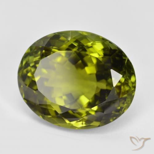 Tormalina Verde scuro naturale da 12.25 ct, Ovale, VVS-VS