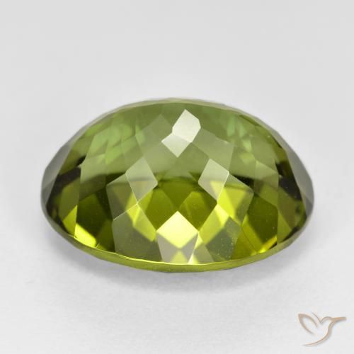 Tormalina Verde scuro naturale da 12.25 ct, Ovale, VVS-VS