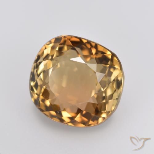 Tormalina Marrone Cedro Chiaro naturale da 4.06 ct, Cuscino, VVS